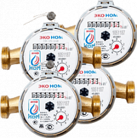 Поверка четырех счетчиков воды